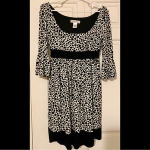 Dress cream colored with black dots